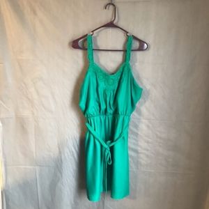 Lauren Conrad green boho sleeveless dress